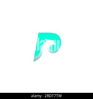 P Eagle Logo Design. P Phoenix Logo Vector Stock Vector