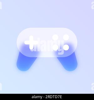 gamepad glass morphism trendy style icon Stock Vector