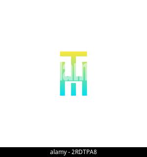 Letter HT Logo Design. TH Icon vector Stock Vector