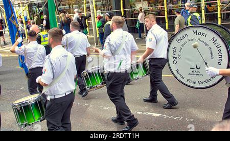 Glasgow, Scotland, UK 23rd  July, 2023. Republican march Maze Prison hunger strikes of 1981 marched through the centre. Credit Gerard Ferry/Alamy Live News Stock Photo