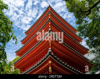 Tochoji Temple Pagoda in Fukuoka Japan Stock Photo