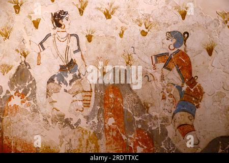 Fresco from Akrotiri, Thera-Santorini, Minoan Civilization, 16th Century BC, National Archaeological Museum Stock Photo - Alamy Fresco from Akrotiri, Thera-Santorini, Minoan Civilization, 16th Century BC, National Archaeological Museum Stock Photo - Alamy