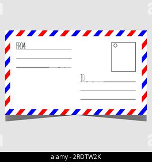 Postcard blank template Royalty Free Vector Image