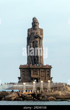 Tamil Poet Thiruvalluvar 41 metre 133 feet tall stone sculpture in ...