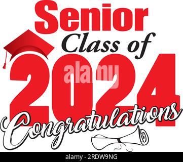 Class Of 2024 Black Stock Vector Image & Art - Alamy