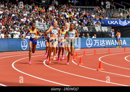 HAYLOM, Birke ETH leads in the 5,000 metres women race at the the Diamond League Athletics at the London Stadium, Queen Elizabeth Olympic Park, London, England on 23 July 2023. Photo by Phil Hutchinson. Editorial use only, license required for commercial use. No use in betting, games or a single club/league/player publications. Credit: UK Sports Pics Ltd/Alamy Live News Stock Photo