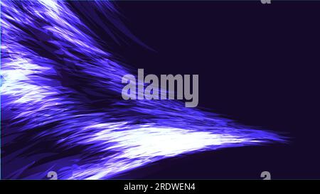Texture of blue various abstract bright glowing iridescent electric mystical magical energy waves and stripes lines. The background. Vector illustrati Stock Vector