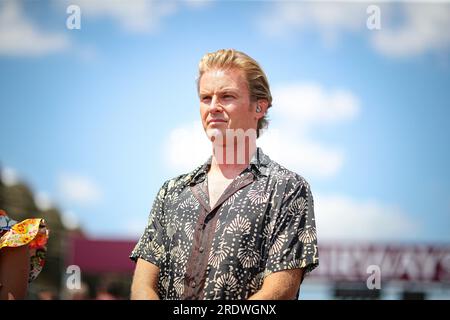 Budapest, Hungary. 23rd July, 2023. Nico Rosberg (GER) 2016 F1 world champion, former driver at Mercedes AMG and Williams during the Hungarian GP, Budapest 20-23 July 2023 at the Hungaroring, Formula 1 World championship 2023. Credit: Independent Photo Agency Srl/Alamy Live News Stock Photo