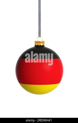 Germany flag Christmas ball isolated on white background, Stock Photo