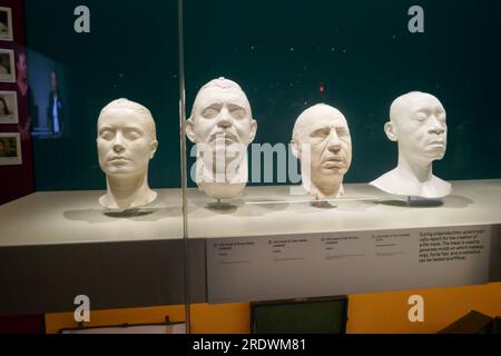 Los Angeles, California, USA 25th July 2022 Life Masks of Grace Kelly, Clark Gable, Mel Brooks and Don Cheadle at Academy Museum of Motion Pictures on July 25, 2022 in Los Angeles, California, USA. Photo by Barry King/Alamy Stock Photo Stock Photo