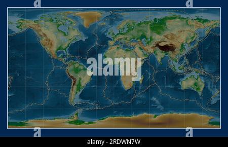 Physical map of the world in the Patterson Cylindrical projection ...