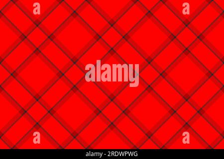 Textile pattern check of plaid vector tartan with a background texture fabric seamless in red and black colors. Stock Vector