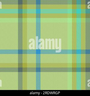 Background seamless tartan of pattern texture check with a fabric plaid textile vector in green and lime colors. Stock Vector