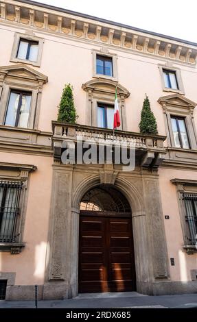 Palazzo Orsini neoclassic style palace built in the 17th century now owned by Giorgio Armani Spa in via Borgonuovo in Milano Italy Stock Photo Alamy