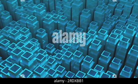Waves glossy cylinders. Computer generated 3d render Stock Photo