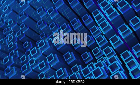 Waves glass cylinders. Computer generated 3d render Stock Photo