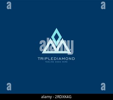 abstract geometric diamond triangle logo design, Usable for Best modern, business, company, corporate, premium, Stock Vector
