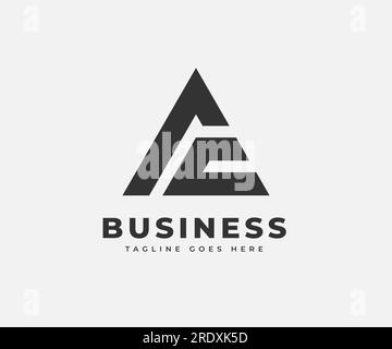 Geometric Triangle Logotype linked Letter A C Vector Template Abstract Monogram Symbol . A C Letter Usable For Best Modern, Business, Company, Corpora Stock Vector