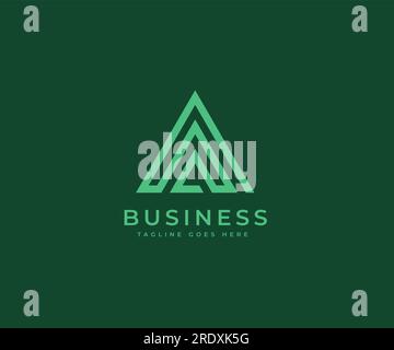abstract geometric triangle logo design, Usable for Best modern, business, company, corporate, premium, Stock Vector