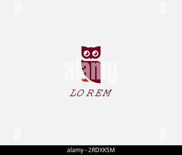 Simple and Modern owl Logo for company, business, community, team, etc. Stock Vector
