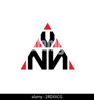 VNN triangle letter logo design with triangle shape. VNN triangle logo design monogram. VNN triangle vector logo template with red color. VNN triangul Stock Vector