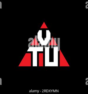 VTU triangle letter logo design with triangle shape. VTU triangle logo ...