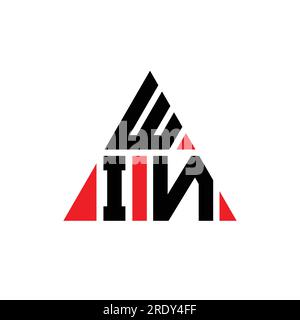 WIN triangle letter logo design with triangle shape. WIN triangle logo design monogram. WIN triangle vector logo template with red color. WIN triangul Stock Vector