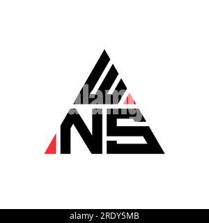 WNS triangle letter logo design with triangle shape. WNS triangle logo design monogram. WNS triangle vector logo template with red color. WNS triangul Stock Vector