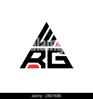 WRG triangle letter logo design with triangle shape. WRG triangle logo design monogram. WRG triangle vector logo template with red color. WRG triangul Stock Vector