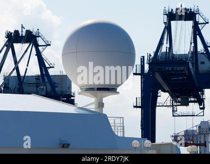 The Port of Alexandria is located on the northern, Mediterranean coast of Egypt, to the West of the Nile Delta. It is one of the oldest ports in the w Stock Photo