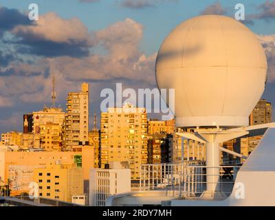 The Port of Alexandria is located on the northern, Mediterranean coast of Egypt, to the West of the Nile Delta. It is one of the oldest ports in the w Stock Photo