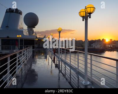 The Port of Alexandria is located on the northern, Mediterranean coast of Egypt, to the West of the Nile Delta. It is one of the oldest ports in the w Stock Photo