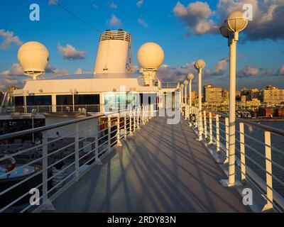 The Port of Alexandria is located on the northern, Mediterranean coast of Egypt, to the West of the Nile Delta. It is one of the oldest ports in the w Stock Photo