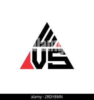 WVS triangle letter logo design with triangle shape. WVS triangle logo design monogram. WVS triangle vector logo template with red color. WVS triangul Stock Vector