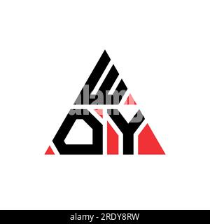 WOY triangle letter logo design with triangle shape. WOY triangle logo design monogram. WOY triangle vector logo template with red color. WOY triangul Stock Vector