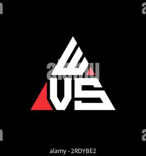 WVS triangle letter logo design with triangle shape. WVS triangle logo design monogram. WVS triangle vector logo template with red color. WVS triangul Stock Vector