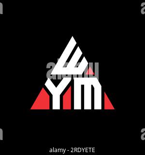 WYM triangle letter logo design with triangle shape. WYM triangle logo design monogram. WYM triangle vector logo template with red color. WYM triangul Stock Vector