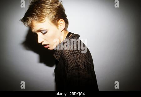 Annette Schreiber, deutsche Schauspielerin, bekannt u.a. durch die Fernsehserie 'Geliebte Schwestern', bei einem Personality-Fotoshooting im Studio, Deutschland 1997. Stock Photo