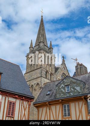 (C) Denis TRASFI / MAXPPP - France, Bretagne, Morbihan, Ville de Vannes le 21 juillet 2023 - Cathédrale Saint-Pierre / France, Brittany, Morbihan, Cit Stock Photo