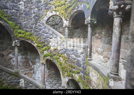 Quinta de Regaleira environment 'Pozo IniciÃ¡tico' Stock Photo