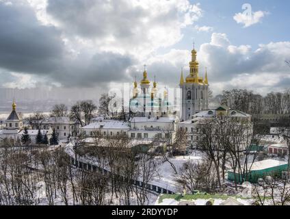 A view on Kiev Monastery of the Caves Stock Photo