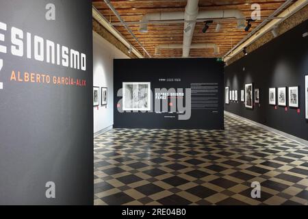 Alberto García-Alix photo exhibition 'Expresionismo Feroz' at La Térmica. Málaga, Spain. Stock Photo