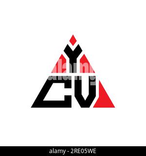 YCV triangle letter logo design with triangle shape. YCV triangle logo ...