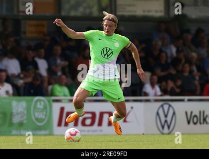 firo : 07/15/2023, football, soccer, 1st league, 1st Bundesliga, season 2023/2024, test match, VfL Wolfsburg - Beck's selection Sebastiaan BORNAUW, Wolfsburg, single action Stock Photo