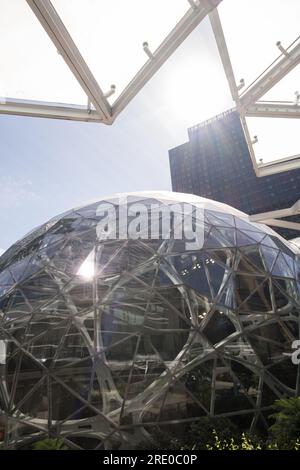 Seattle, USA. 29 Jun, 2023. Amazon Spheres Head Quarters. Stock Photo