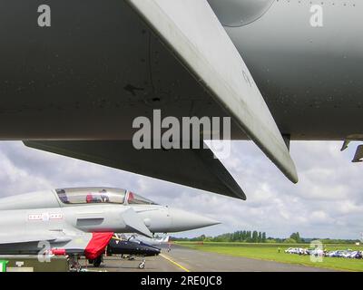 New Royal Air Force Eurofighter Typhoon T.1 ZJ808 of 29 (R) Squadron soon after entering service in 2005. Typhoon Operational Conversion Unit (OCU) Stock Photo