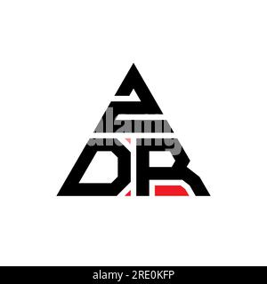 ZDR triangle letter logo design with triangle shape. ZDR triangle logo ...
