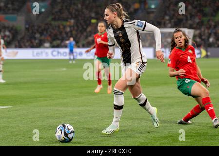 Melbourne, Australia. 24th July, 2023. Julie Brand of Germany during the FIFA Women's World Cup 2023 match between Germany Women and Morocco Women at Melbourne Rectangular Stadium, Melbourne, Australia on 24 July 2023. Photo by Richard Nicholson. Editorial use only, license required for commercial use. No use in betting, games or a single club/league/player publications. Credit: UK Sports Pics Ltd/Alamy Live News Stock Photo