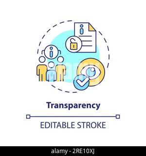 2D transparency concept linear icon Stock Vector
