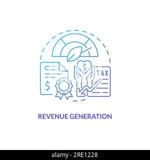 2D revenue generation concept icon Stock Vector